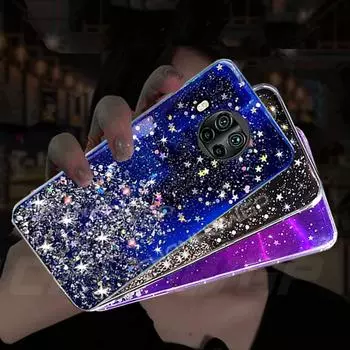Мягкий силиконовый чехол с блестками для Xiaomi Poco X3 NFC M3 Redmi Note 9S 9 8T 8 7 Note9 Pro Max 9A 9AT 9C 8A 7A Mi 10T Mi10T Lite Pro, прозрачный блестящий чехол Xiaomi Mi 10T Pro чёрный