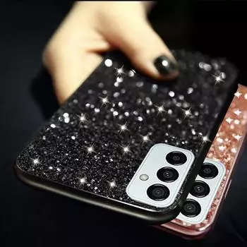 Мягкий силиконовый чехол с блестящим покрытием для Samsung Galaxy S24 S23 FE S22 S21 S20 Ultra Plus A55 A54 A34 A35 A25 A24 A04S A14 A13 A23 A12 A51 A71 4G чехол Samsung Galaxy A15 красный