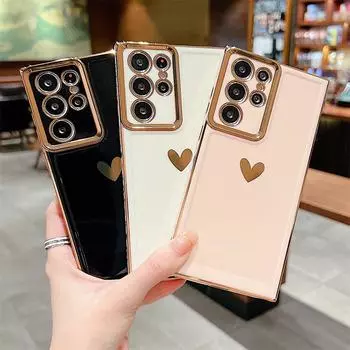 Мягкий силиконовый чехол с гальваническим краем для Samsung Galaxy S22 Ultra S22Ultra S22U, чехол для телефона Samsung Galaxy S22 Ultra белый