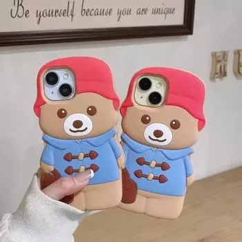 Мягкий силиконовый чехол с изображением медведя из мультфильма для iPhone 16 15 14 13 Pro Max 16Pro 15Pro 14Pro IPhone16 I Phone Protective Cover For iPhone 16 Pro Max