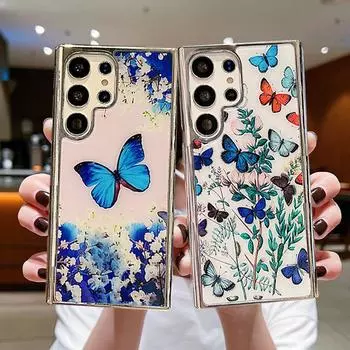 Мягкий силиконовый чехол с ретро-покрытием и цветком для Samsung Galaxy S23 Ultra S21 S22 Plus A04S A54 A34 A24 A14 A13 A53 iPhone 13 14 Pro Max, противоударный чехол For iPhone 14 Pro Max