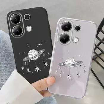 Мягкий силиконовый чехол с рисунком Airship для Xiaomi Redmi Note 13 14T 15 Samsung A55 S24 iPhone Huawei Honor Realme Camera Защитный противоударный чехол Samsung Galaxy S9 Plus