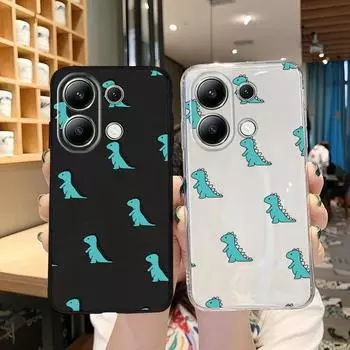 Мягкий силиконовый чехол с рисунком динозавра для Samsung A55 A35 M35 Xiaomi Redmi Note 13 Pro iPhone Huawei Honor Realme Camera Защитный противоударный чехол Samsung Galaxy S9 Plus
