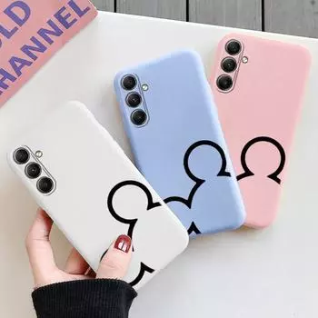Мягкий силиконовый чехол с рисунком для Xiaomi Redmi Note 13 Pro 13C Samsung A55 M35 S24 iPhone Huawei Honor Realme Camera Защитный противоударный чехол Samsung Galaxy S9 Plus белый