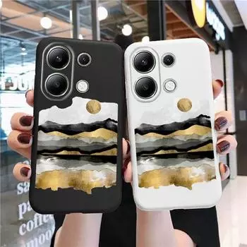 Мягкий силиконовый чехол с рисунком для Xiaomi Redmi Note 13 Pro 14C Samsung A55 S24 FE iPhone Huawei Honor Realme Camera Защитный противоударный чехол Samsung Galaxy S9 Plus