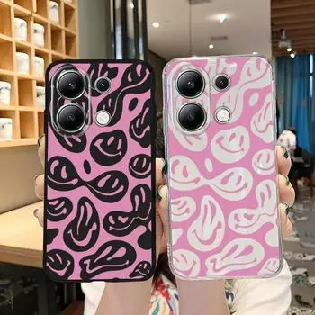 Мягкий силиконовый чехол с рисунком Expression для Samsung A55 M35 S24 Xiaomi Redmi Note 13 Pro iPhone Huawei Honor Realme Camera Защитный противоударный чехол Samsung Galaxy S9 Plus