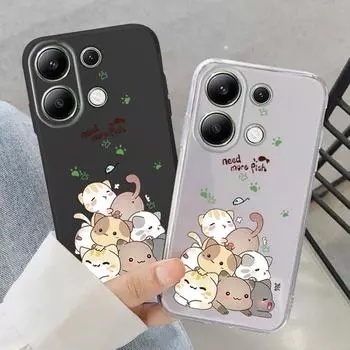 Мягкий силиконовый чехол с рисунком из мультфильма для Xiaomi Redmi Note 13 Pro 13C Samsung A55 S24 iPhone 15 Huawei Honor Realme Camera Защитный противоударный чехол Samsung Galaxy S9 Plus