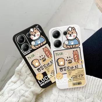 Мягкий силиконовый чехол с рисунком из мультфильма для Samsung A55 M35 S24 Xiaomi Redmi Note 13 Pro 13C iPhone Huawei Honor Realme Camera Защитный противоударный чехол Samsung Galaxy S9 Plus