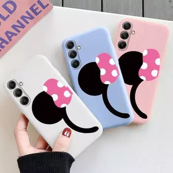 Мягкий силиконовый чехол с рисунком из мультфильма для Xiaomi Redmi Note 13 Pro 13C Samsung A55 M35 S24 iPhone Huawei Honor Realme Camera Защитный противоударный чехол Samsung Galaxy S9 Plus белый
