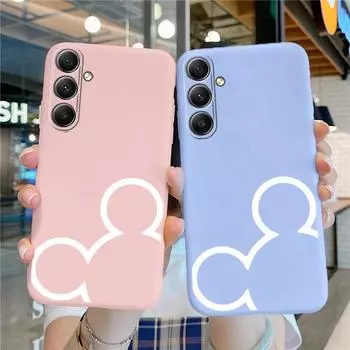 Мягкий силиконовый чехол с рисунком из мультфильма для Samsung A55 M35 S24 Xiaomi Redmi Note 13 Pro 13C iPhone Huawei Honor Realme Camera Защитный противоударный чехол Samsung Galaxy S9 Plus синий