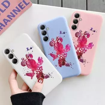 Мягкий силиконовый чехол с рисунком из мультфильма для Samsung A55 M35 S24 Xiaomi Redmi Note 13 Pro iPhone Huawei Honor Realme Camera Защитный противоударный чехол Samsung Galaxy S9 Plus синий