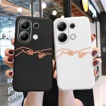Мягкий силиконовый чехол с рисунком руки для Samsung A55 A35 A34 M35 S24 Xiaomi Redmi Note 13 Pro 13C iPhone Huawei Honor 200 90 70 Realme 8 9 противоударный чехол Samsung Galaxy S9 Plus