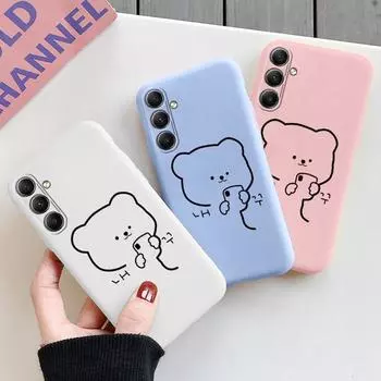 Мягкий силиконовый чехол с рисунком в виде пары для Samsung M35 A55 S24 Xiaomi Redmi Note Poco C65 iPhone Huawei Honor Realme защитный противоударный чехол Samsung Galaxy S9 Plus синий