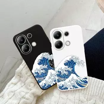Мягкий силиконовый чехол Sea Wave для Samsung A55 A35 M35 S24 Xiaomi Redmi Note 13 Pro 13C 14 Poco C65 iPhone 15 Huawei Honor 200 Realme 9 противоударный чехол Samsung Galaxy S9 Plus