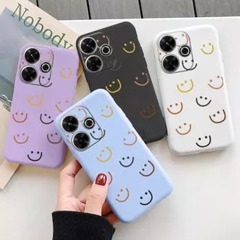 Мягкий силиконовый чехол Smile для Redmi Note 13 Pro 13C 14 Poco C65 Samsung A55 M35 S24 Xiaomi iPhone 15 Huawei Honor 200 Realme 9 Camera Противоударный чехол Samsung Galaxy S9 Plus фиолетовый