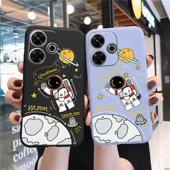 Мягкий силиконовый чехол Space Astronaut для Xiaomi Redmi Note 13 Pro 13C 14T Poco C65 Samsung A55 M35 S24 Huawei Honor 200 iPhone Realme противоударный чехол Samsung Galaxy S9 Plus фиолетовый