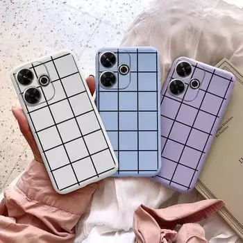 Мягкий силиконовый чехол Square Line для Xiaomi Redmi Note 13 Pro 13C 14T 15 Poco C65 Samsung A55 A35 M35 S24 Huawei Honor 200 iPhone Realme противоударный чехол Samsung Galaxy S9 Plus фиолетовый