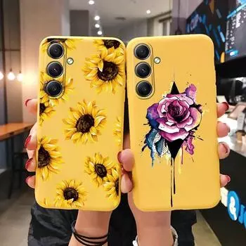 Мягкий силиконовый чехол Sunflower для Xiaomi Redmi Note 13 Pro 13C Poco C65 Samsung A35 A55 M35 Huawei Honor 200 Realme Camera Защитный противоударный чехол Samsung Galaxy S21 5G