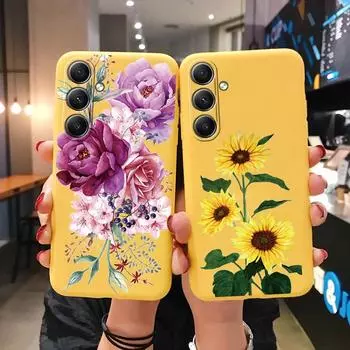 Мягкий силиконовый чехол Sunflower для Xiaomi Redmi Note 13 Pro 13C Poco C65 Samsung A35 A55 M35 Huawei Honor 200 Realme Camera Защитный противоударный чехол Samsung Galaxy S21 5G
