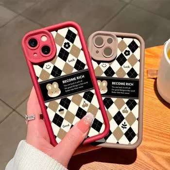 Мягкий силиконовый квадратный чехол с рисунком лестницы для телефона, полное покрытие, противоударный защитный резиновый чехол для камеры для Vivo Vivo Y21 коричневый