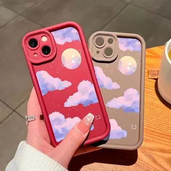 Мягкий силиконовый квадратный чехол с рисунком лестницы для телефона, полное покрытие, противоударный защитный резиновый чехол для камеры для Vivo Vivo S1 темно-красного