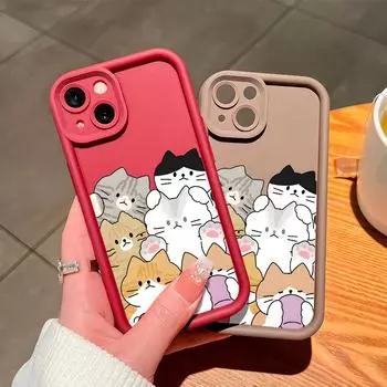 Мягкий силиконовый квадратный чехол с рисунком лестницы для телефона, полное покрытие, противоударный защитный резиновый чехол для камеры для Vivo Vivo Y20I коричневый