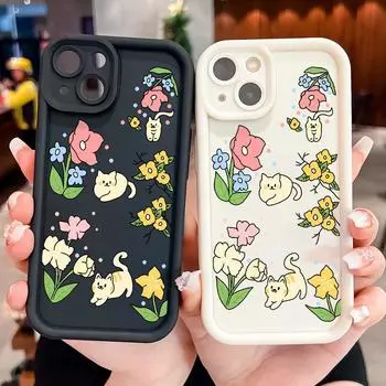 Мягкий силиконовый квадратный чехол с рисунком лестницы для телефона, полное покрытие, противоударный защитный резиновый чехол для камеры для Xiaomi Redmi Xiaomi Poco C61 чёрный