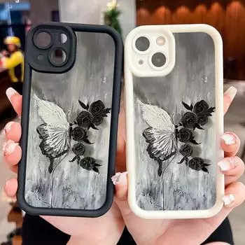 Мягкий силиконовый квадратный чехол с рисунком лестницы для телефона, полное покрытие, противоударный защитный резиновый чехол для камеры для Xiaomi Redmi Redmi 10 белый