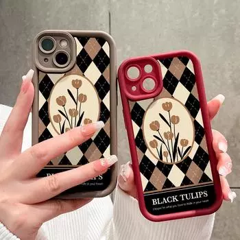 Мягкий силиконовый квадратный чехол с рисунком лестницы для телефона, полное покрытие камеры, противоударный защитный резиновый чехол для iPhone Infinix Tecno OnePlus iPhone 12 Pro темно-красного