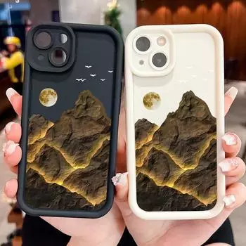 Мягкий силиконовый квадратный чехол с рисунком лестницы для телефона, полное покрытие, противоударный защитный резиновый чехол для камеры для Xiaomi Redmi Xiaomi 13T чёрный