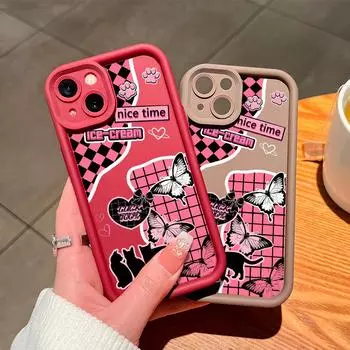 Мягкий силиконовый квадратный чехол с рисунком лестницы для телефона, полное покрытие, противоударный защитный резиновый чехол для камеры для Vivo Vivo Y27 5G коричневый