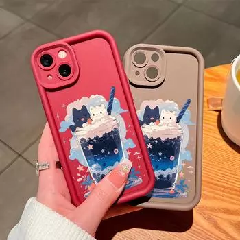 Мягкий силиконовый квадратный чехол с рисунком лестницы для телефона, полное покрытие, противоударный защитный резиновый чехол для камеры для Vivo Vivo Y21A коричневый