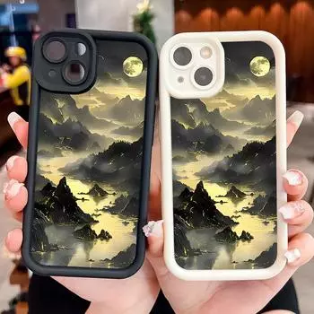 Мягкий силиконовый квадратный чехол с рисунком лестницы для телефона, полное покрытие, противоударный защитный резиновый чехол для камеры для Xiaomi Redmi Redmi K50 чёрный