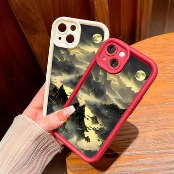 Мягкий силиконовый квадратный чехол с рисунком лестницы для телефона, полное покрытие, противоударный защитный резиновый чехол для камеры для Huawei Honor Huawei Nova 7 5G коричневый