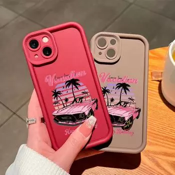 Мягкий силиконовый квадратный чехол с рисунком лестницы для телефона, полное покрытие, противоударный защитный резиновый чехол для камеры для Vivo Vivo Y21G темно-красного