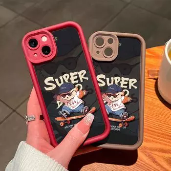 Мягкий силиконовый квадратный чехол с рисунком лестницы для телефона, полное покрытие, противоударный защитный резиновый чехол для камеры для Vivo Vivo Y02T коричневый