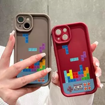 Мягкий силиконовый квадратный чехол с рисунком лестницы для телефона, полное покрытие камеры, противоударный защитный резиновый чехол для iPhone Infinix Tecno OnePlus iPhone 14 Pro Max темно-красного