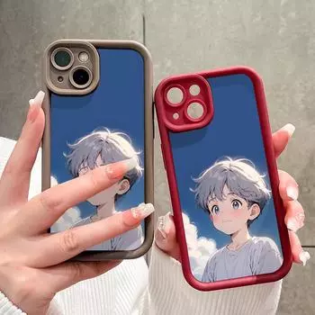 Мягкий силиконовый квадратный чехол с рисунком лестницы для телефона, полное покрытие камеры, противоударный защитный резиновый чехол для iPhone Infinix Tecno OnePlus iPhone 15 Plus коричневый