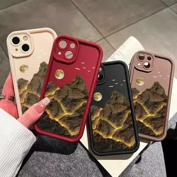 Мягкий силиконовый квадратный чехол с рисунком лестницы для телефона, полное покрытие, противоударный защитный резиновый чехол для камеры для Samsung Samsung M20 коричневый