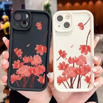 Мягкий силиконовый квадратный чехол с рисунком лестницы для телефона, полное покрытие, противоударный защитный резиновый чехол для камеры для Xiaomi Redmi Redmi 13 чёрный