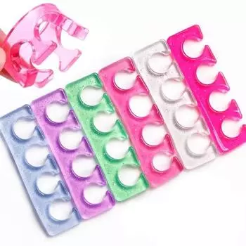 Мягкий силиконовый маникюрный педикюрный разделитель для ногтей Гибкий разделитель для пальцев ног Разделительные выпрямители для ногтей Разделитель для пальцев