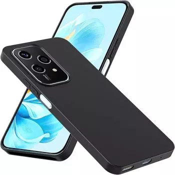 Мягкий силиконовый матовый чехол для телефона из ТПУ для HONOR 200/200 Pro/200 Lite HONOR 200 Lite чёрный
