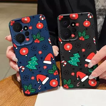 Мягкий силиконовый однотонный чехол для Xiaomi 13t Poco X6 F6 Pro Redmi Note 14 13 12 11 10 Pro Cartoon Christmas Hat противоударный защитный чехол для объектива Redmi Note 14 5G чёрный