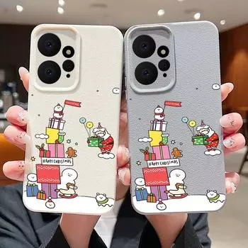 Мягкий силиконовый однотонный чехол для Xiaomi 13t Poco X6 F6 Pro Redmi Note 14 13 12 11 10 Pro Рождественский снеговик кожаный противоударный защитный чехол для объектива Xiaomi 13T/13T Pro чёрный