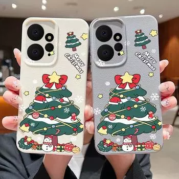 Мягкий силиконовый однотонный чехол для Xiaomi 13t Poco X6 F6 Pro Redmi Note 14 13 12 11 10 Pro Christmas Tree кожаный противоударный защитный чехол для объектива Xiaomi 13T/13T Pro чёрный