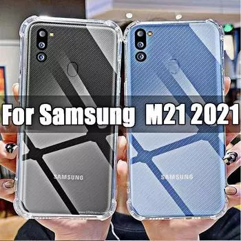 Мягкий силиконовый противоударный чехол для Samsung Galaxy M21 2021 HD, прозрачный для Sumsung M 21 2021 6,4 дюйма SM-M215G, защитные чехлы For Samsung M21 2021 чистый