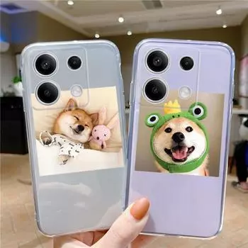 Мягкий силиконовый прозрачный чехол для Xiaomi Redmi 13C Note 13 Pro Samsung A55 A54 A34 S24 M34 iPhone15 милый собачий узорчатый защитный противоударный чехол для камеры Samsung Galaxy S20 FE