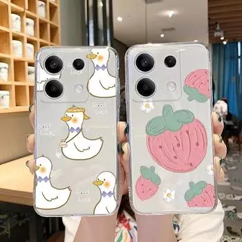 Мягкий силиконовый прозрачный чехол для Xiaomi Redmi 13C Note 13 Pro Samsung A55 A54 A34 S24 M34 iPhone 15 милый узорчатый чехол для камеры с рисунком кота защитный противоударный чехол Samsung Galaxy S20 FE