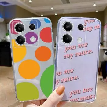 Мягкий силиконовый прозрачный чехол для Xiaomi Redmi 13C Note 13 Pro Poco C65 Samsung A55 A54 A34 S24 M34 iPhone 15 с узорчатым защитным противоударным чехлом для камеры Samsung Galaxy S20 FE