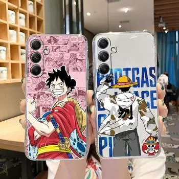 Мягкий силиконовый прозрачный чехол с рисунком в виде аниме для Samsung A55 M35 M34 S24 Xiaomi Redmi Note 13 Pro 13C iPhone 15, защитный противоударный чехол для камеры Samsung Galaxy S20
